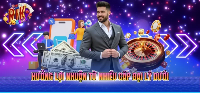 Hưởng lợi nhuận từ nhiều cấp đại lý dưới